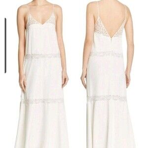 Theory Women's Walela Elevate Crepe Dress, Ivory, Size 6
